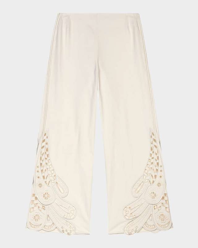 Pauresque Embroidered Flare Pants
